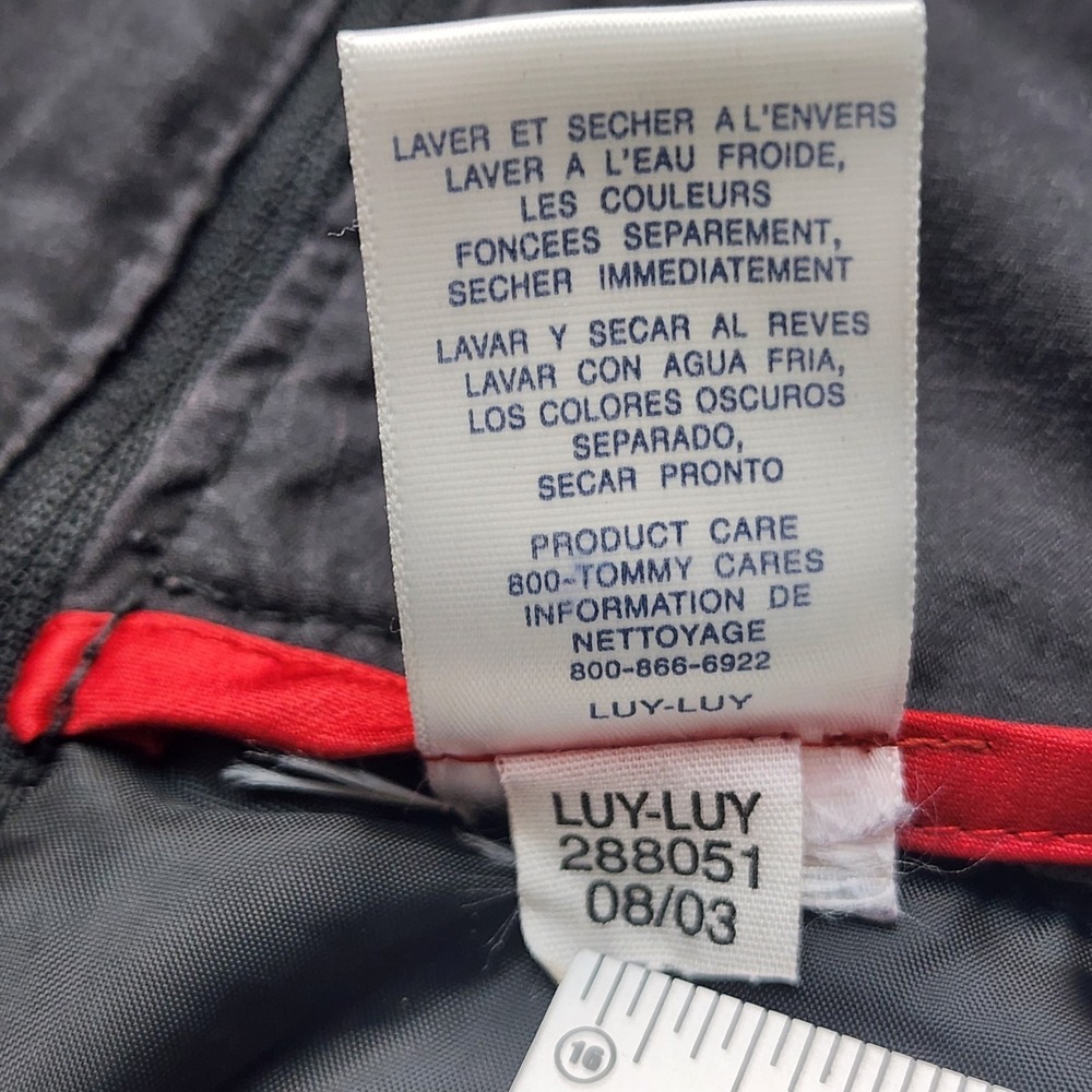 Vintage Tommy Jeans Herringbone Mini Skirt Gray Wool Blend Y2K Size 13 - Picture 7 of 10